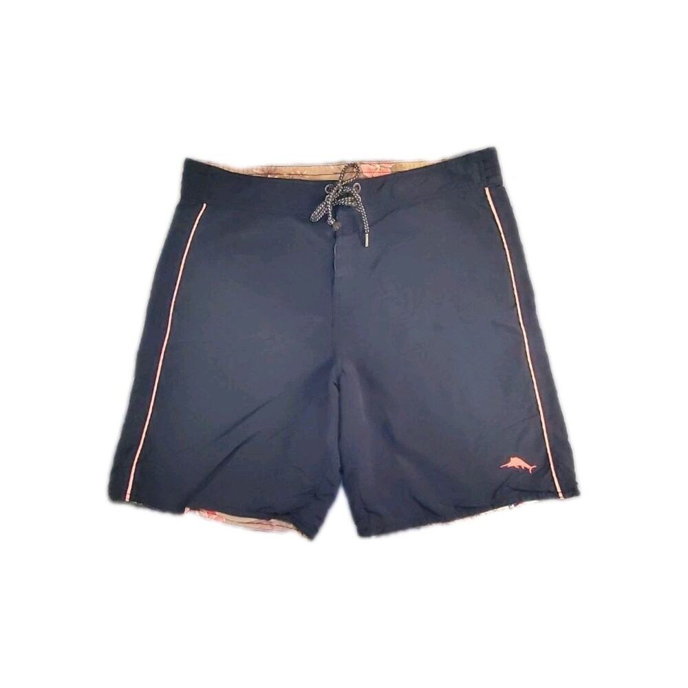 Tommy Bahama Men's Sz S-M Relax Reversible Swim Trunks Board Shorts Brown Black